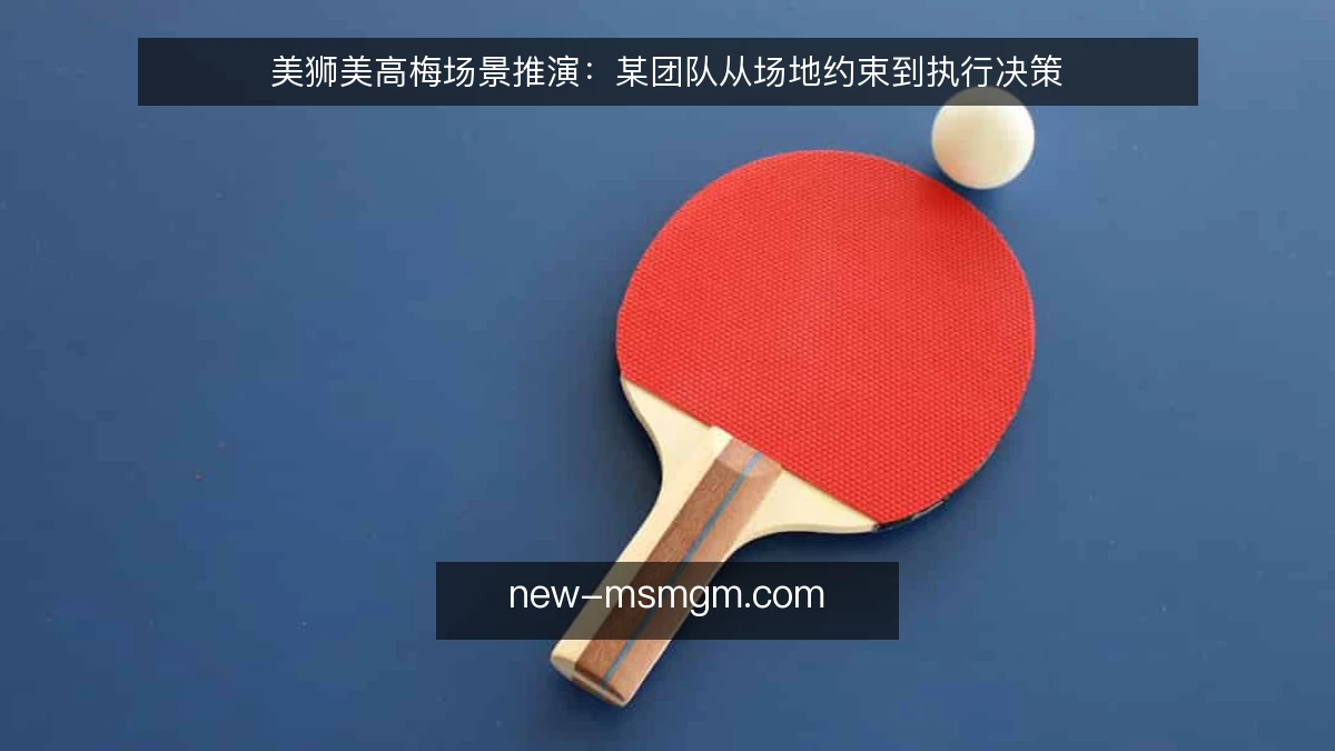美狮美高梅场景推演：某团队从场地约束到执行决策